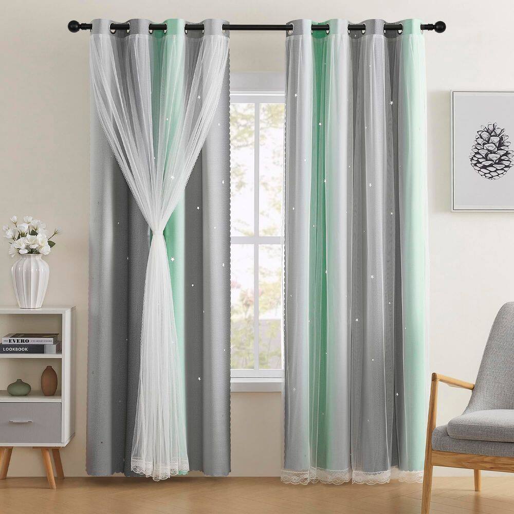 Cortinas XiDi Rainbow Blackout para quarto de meninas 86x183cm 1 painel