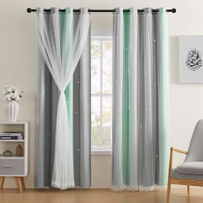 Cortinas XiDi Rainbow Blackout para quarto de meninas 86x183cm 1 painel