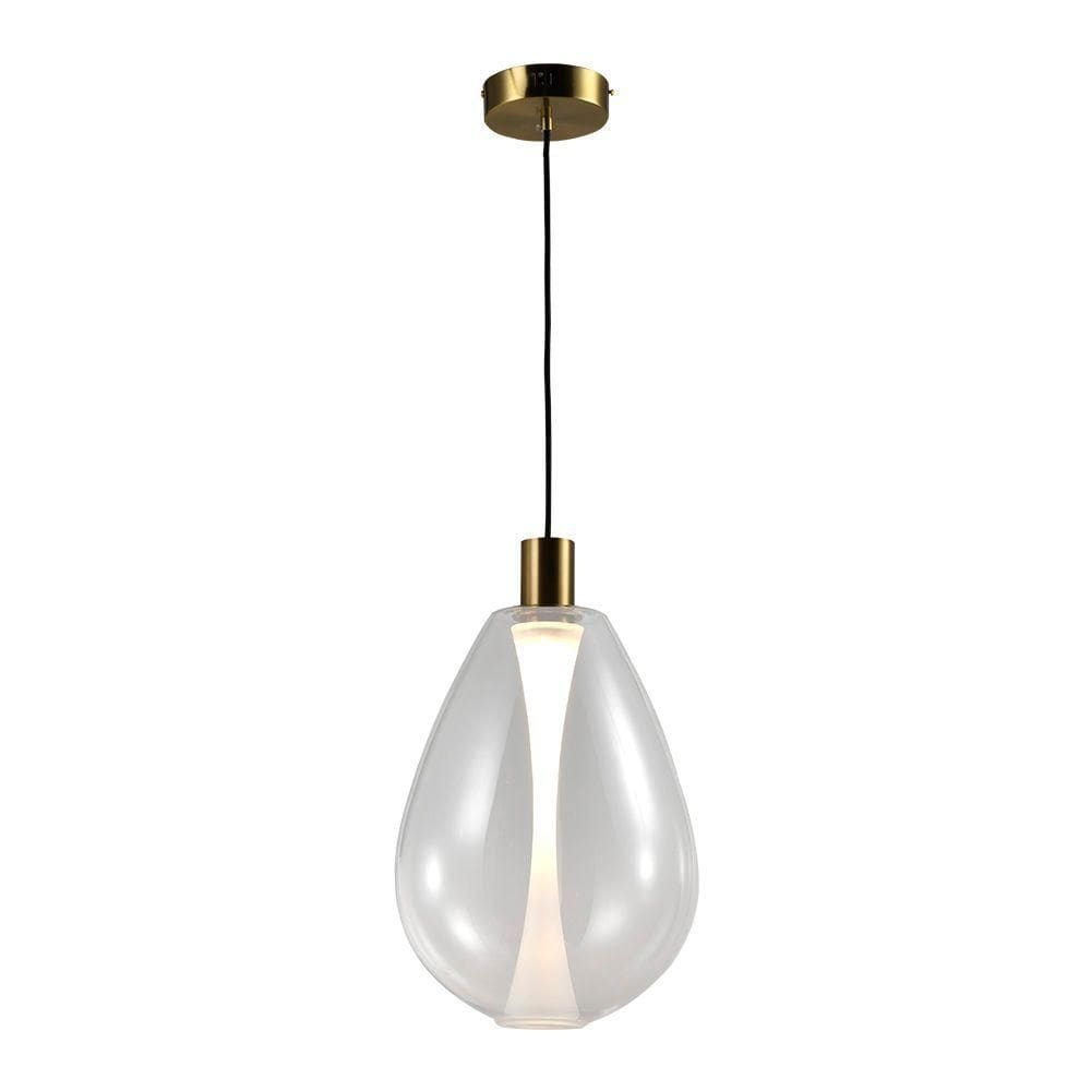 Lustre Pendente Skylight Thunder 4042 G Led Bivolt Dourado / Transparente Ky-4042tg