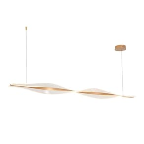 Lustre Pendente Skylight Yeux 4075 Led Bivolt Dourado / Transparente Sky-4075