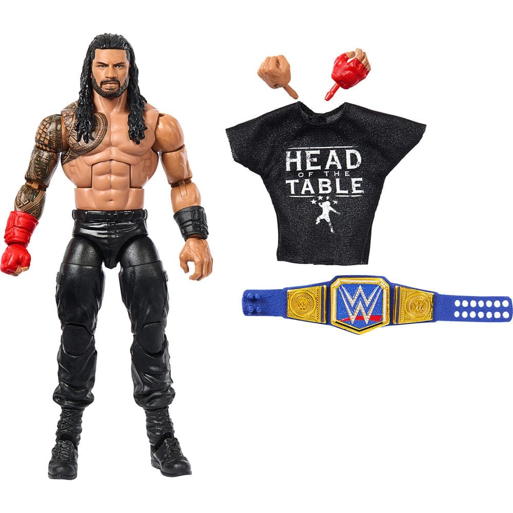 Boneco de ação Mattel WWE Elite Collection Roman Reigns de 6 polegadas