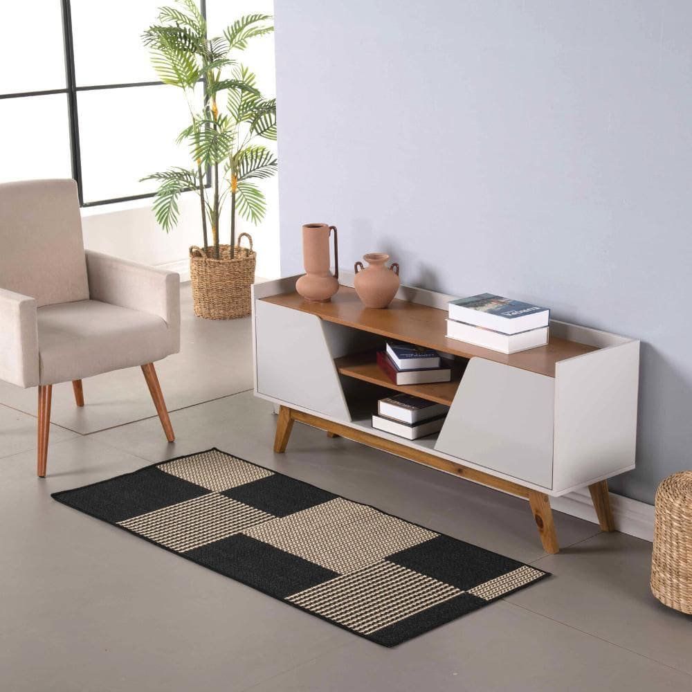 Tapete Passadeira Sisal Lancer 3,00M X 66Cm Ps32 Preto