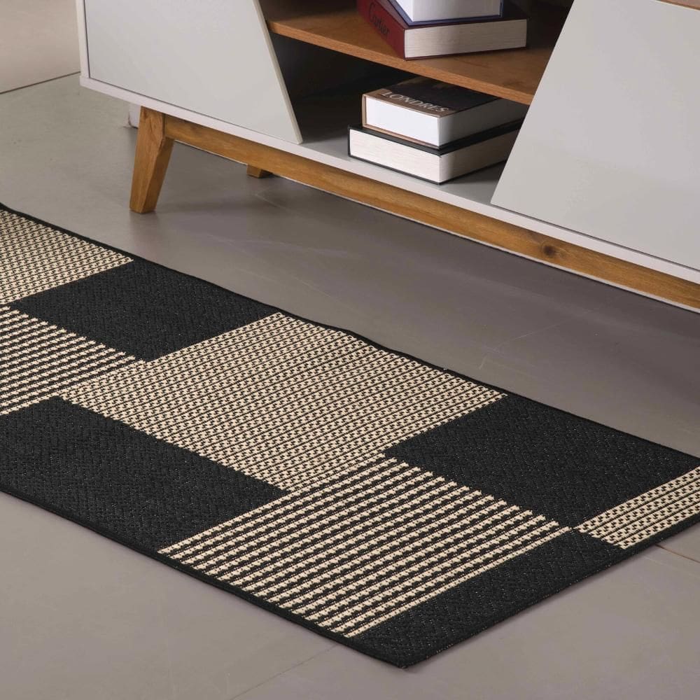 Tapete Passadeira Sisal Lancer 4,00M X 66Cm Ps32 Preto