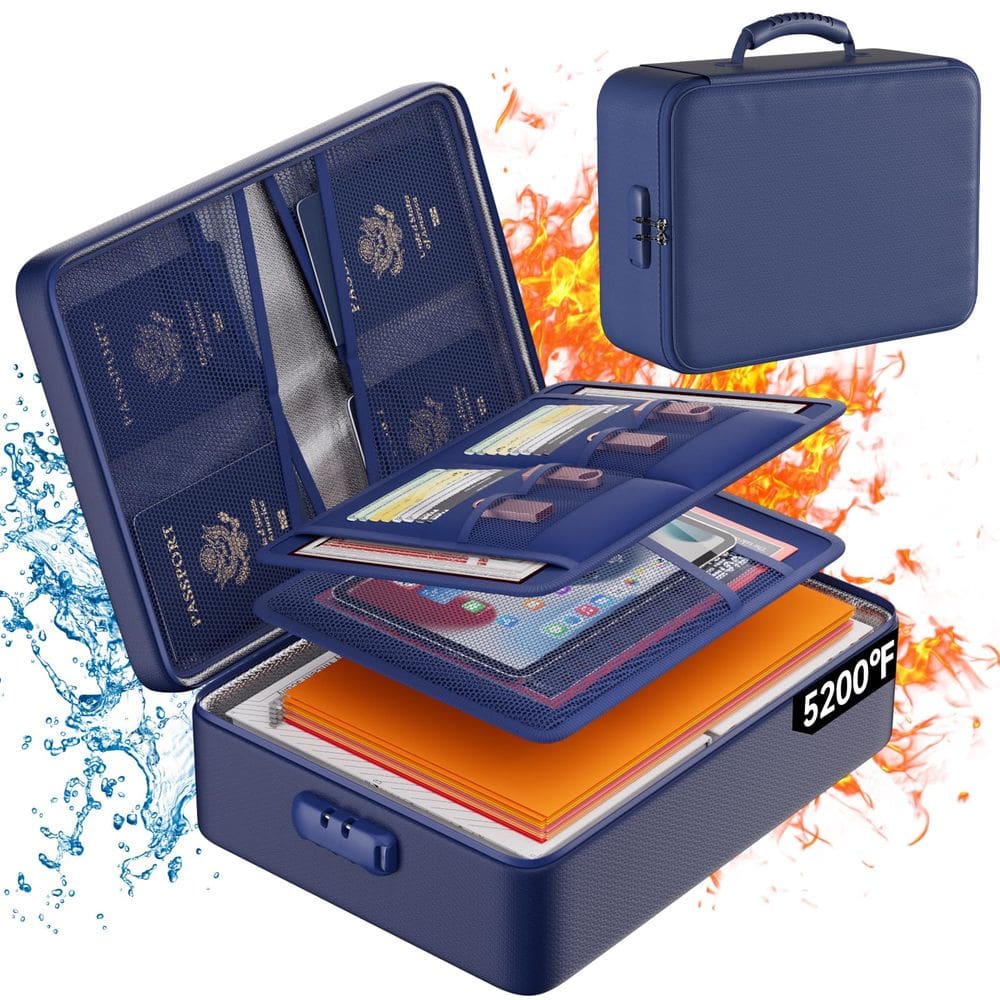 Organizador de documentos DocSafe 5200°F à prova de fogo, impermeável, azul