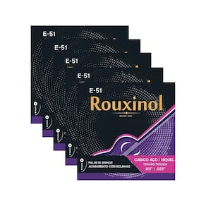 Kit 5 Encordoamento Cavaquinho Elétrico Acústico Rouxinol E51 0.11" PRE51L