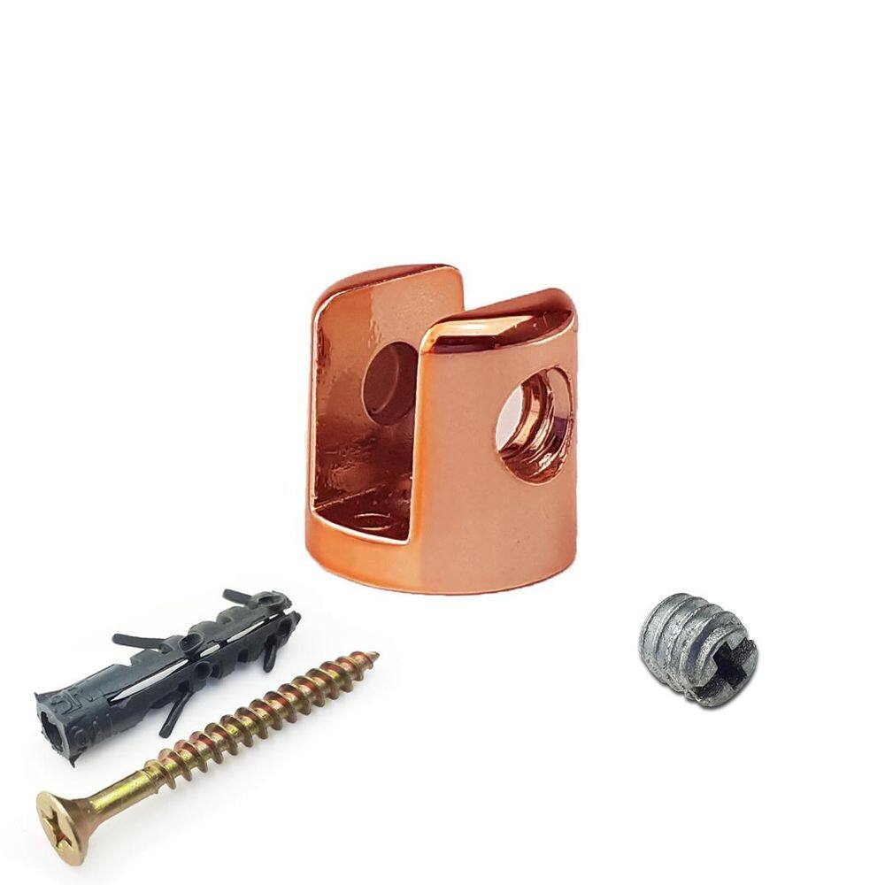 Kit 50 Suporte Fenda Para Vidro 6Mm