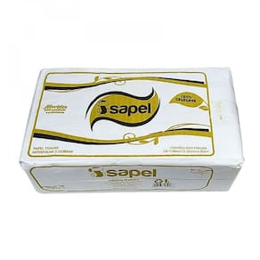Kit Papel Toalha Interfolha Folha Simples Celulose 20x21 c/1000 5un Isapel
