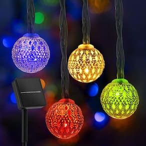 Luzes de corda ao ar livre Brightown Solar Moroccan 60 LED