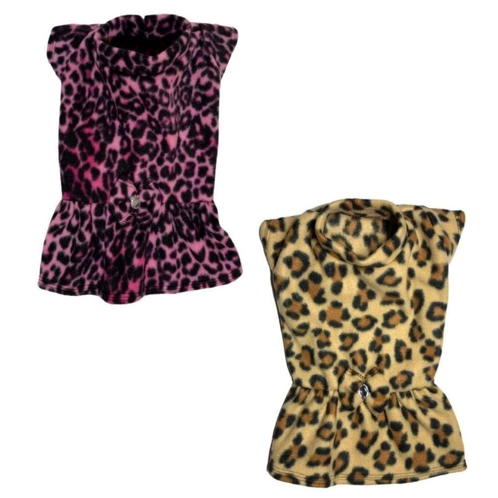 Kit 2 Roupas De Inverno Para Cães E Gatos - Vestido Soft M