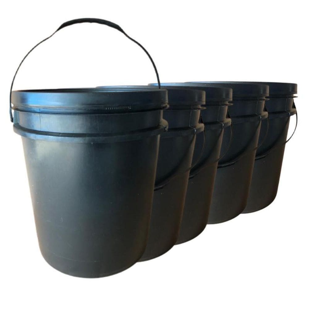 Balde 18L 5 Peças De Plastico Tampa Removível