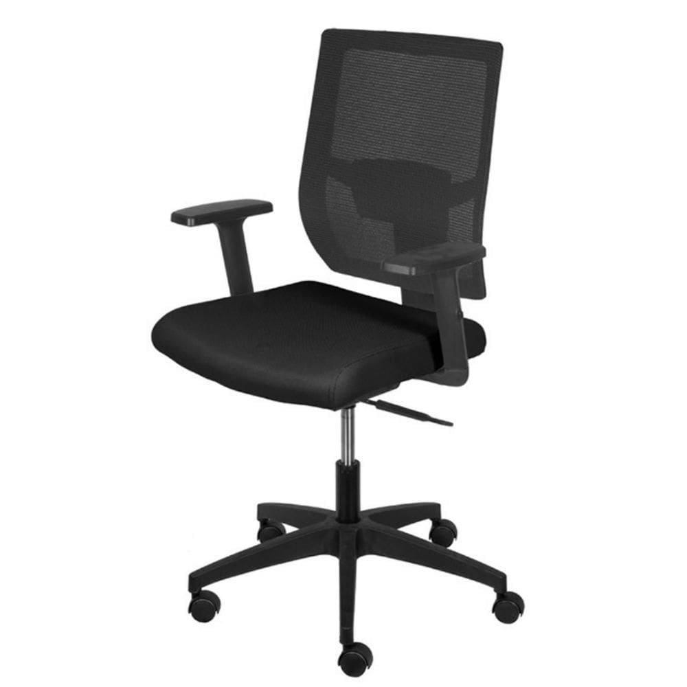 Cadeira Escritório Giratória NR-17 Diretor Atenas Or Design Tela Mesh Preto Base Rodízio Nylon