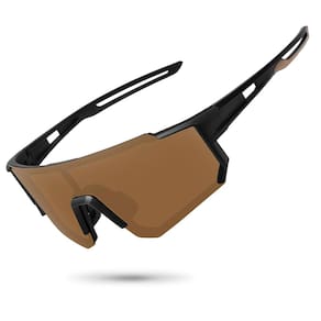 Óculos de sol esportivos polarizados STORYCOAST UV400 Preto-Marrom Lens