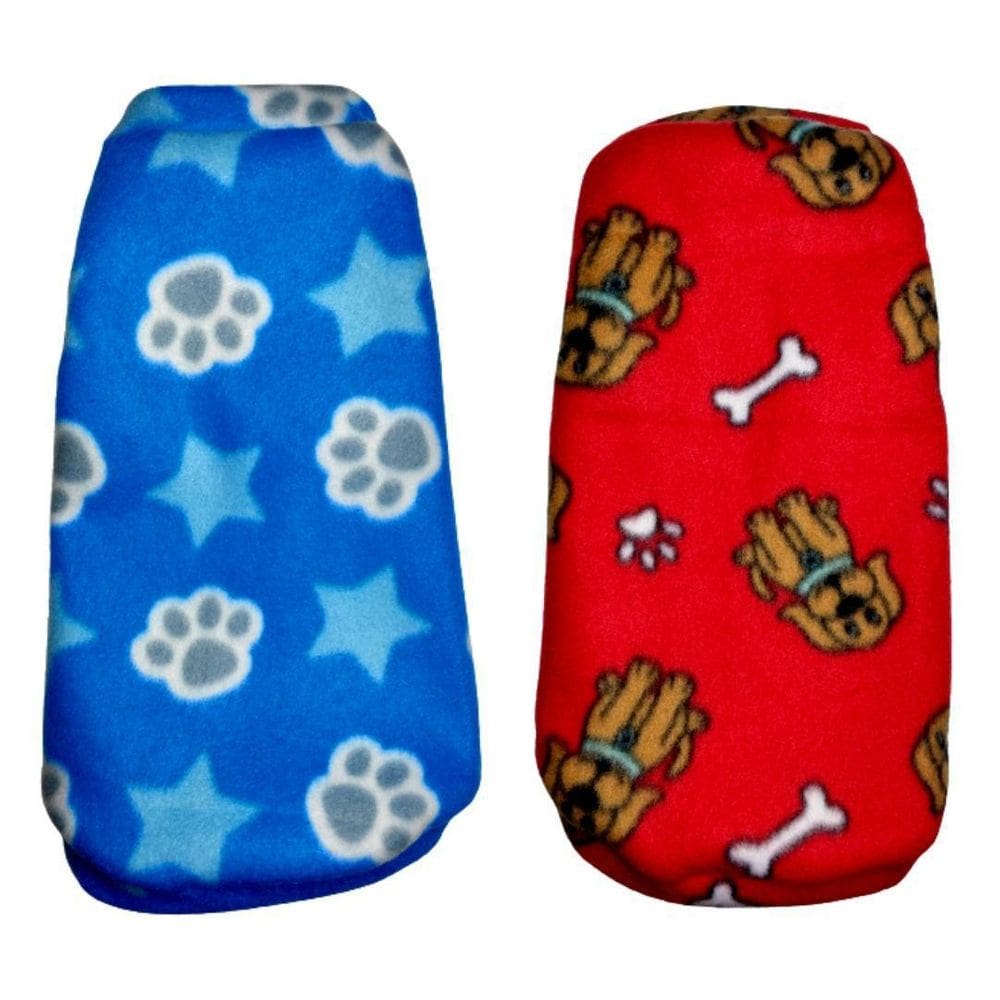 Kit 2 Roupas Cachorro - Suéter De InvernoM Vermelho e Azul