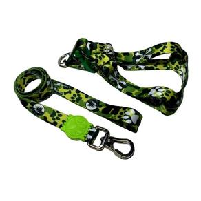 Coleira Peitoral Cães Super Premium Seda 25 Mm - Verde Nº 5