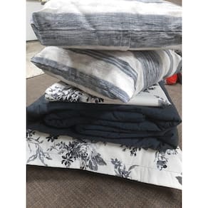 Kit Essenciale Queen Size Com 7 Peças Azul Marinho