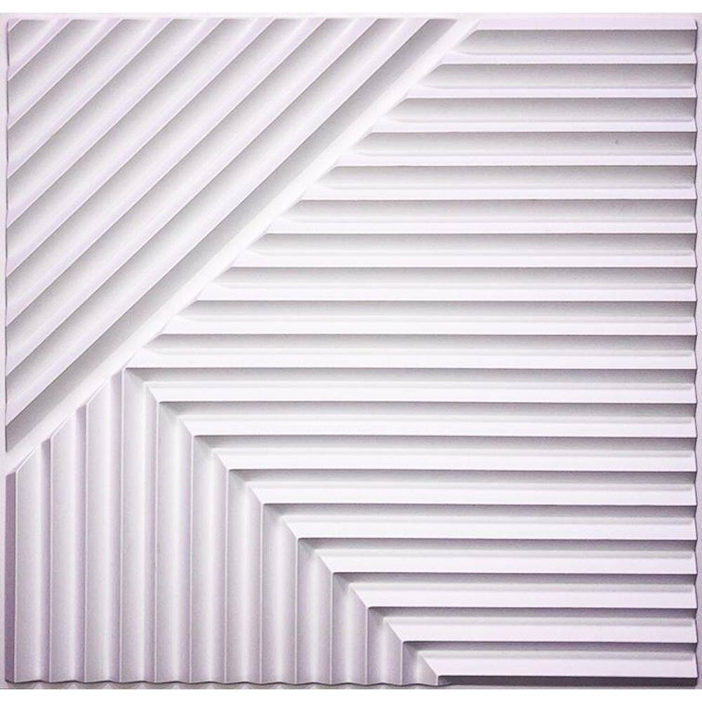 Kit 4 Placas Decorativas 3D Revestimentos 0,5Mm Ripado