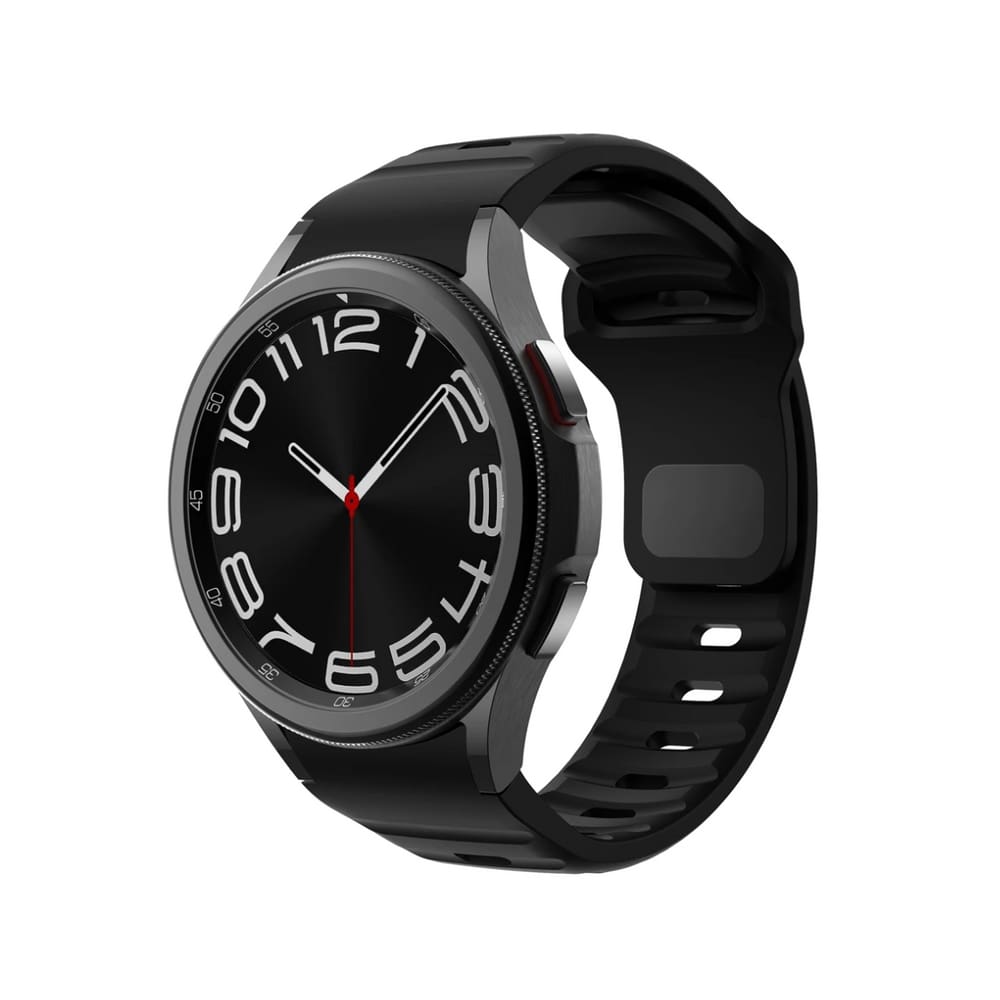 NERDCASE, Pulseira de Silicone, Compatível com Samsung Galaxy Watch 22mm, Preta