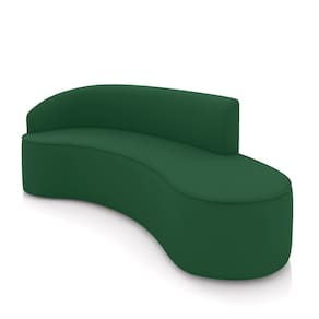 Sofá 4 Lugares Orgânico 220 cm Morgan Veludo Verde D03 - D`Rossi