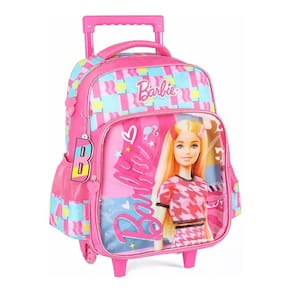 Mochila Escolar Infantil com Rodinhas Barbie IC41442BB Pink - Maxlog