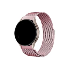 NERDCASE, Pulseira de Metal Magnética, Compatível com Samsung Galaxy Watch 20mm, Rosa