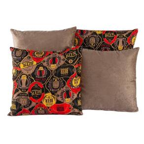 Kit 4 Almofadas Jacquard Decorativas 40X40 Tabaco - 004