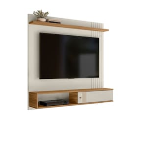 Painel Suspenso para TV até 55" Milao 136cm Cor Off White - Peternella