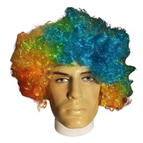 Peruca Colorida Palhaço Black Power Cosplay Fantasia