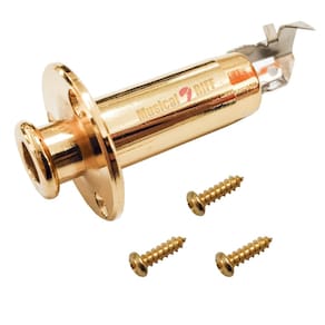 Jack Para Violão P10 Tm7Gd Dourado Blindado