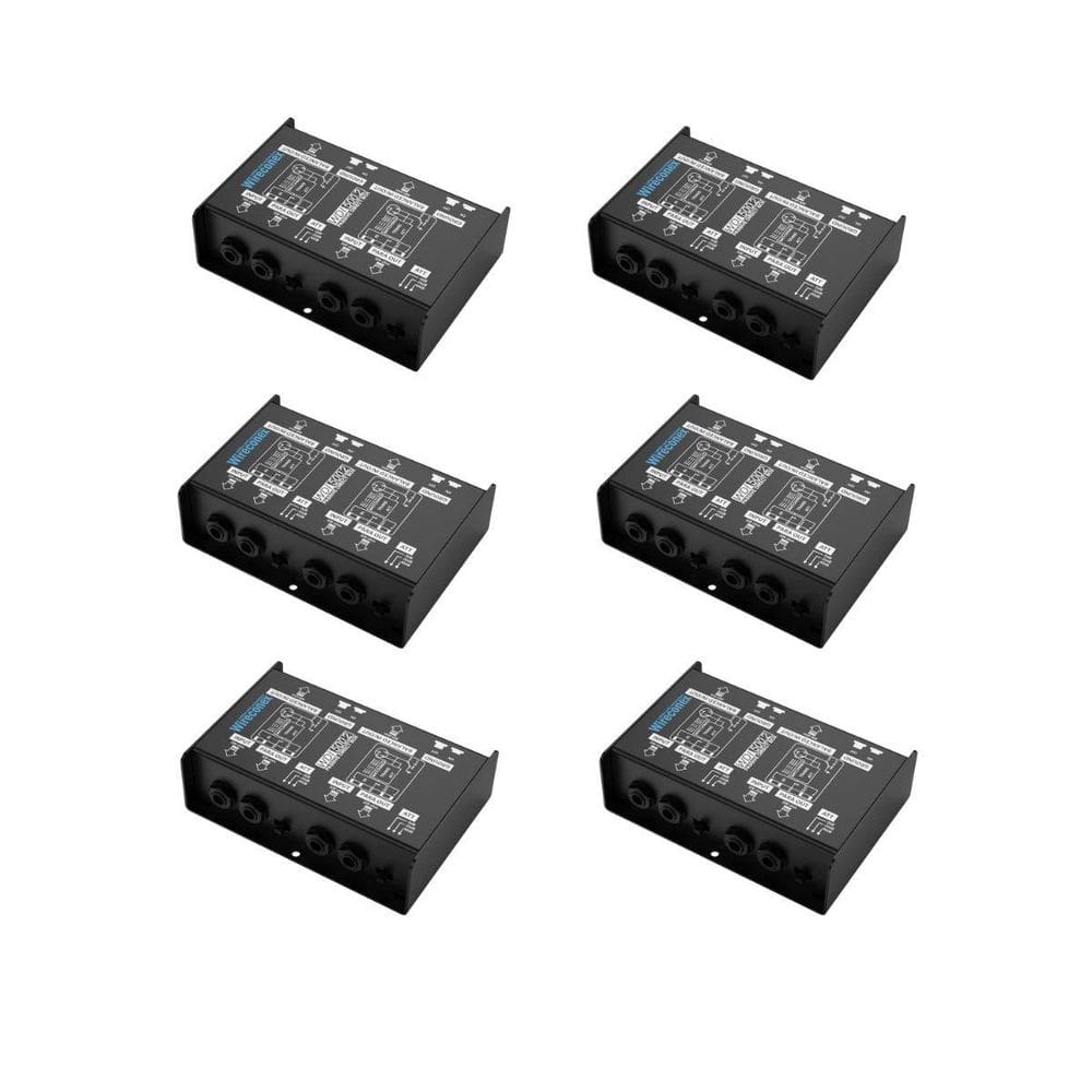 Kit 6 Direct Box Passivo Duplo Wireconex WDI 500.2 Casador de impedância