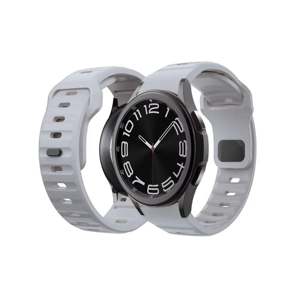 NERDCASE, Pulseira de Silicone, Compatível com Samsung Galaxy Watch 22mm, Cinza