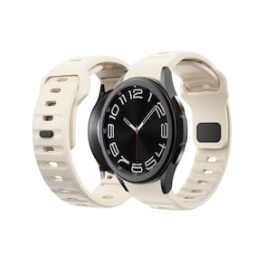 NERDCASE, Pulseira de Silicone, Compatível com Samsung Galaxy Watch 20mm, Bege