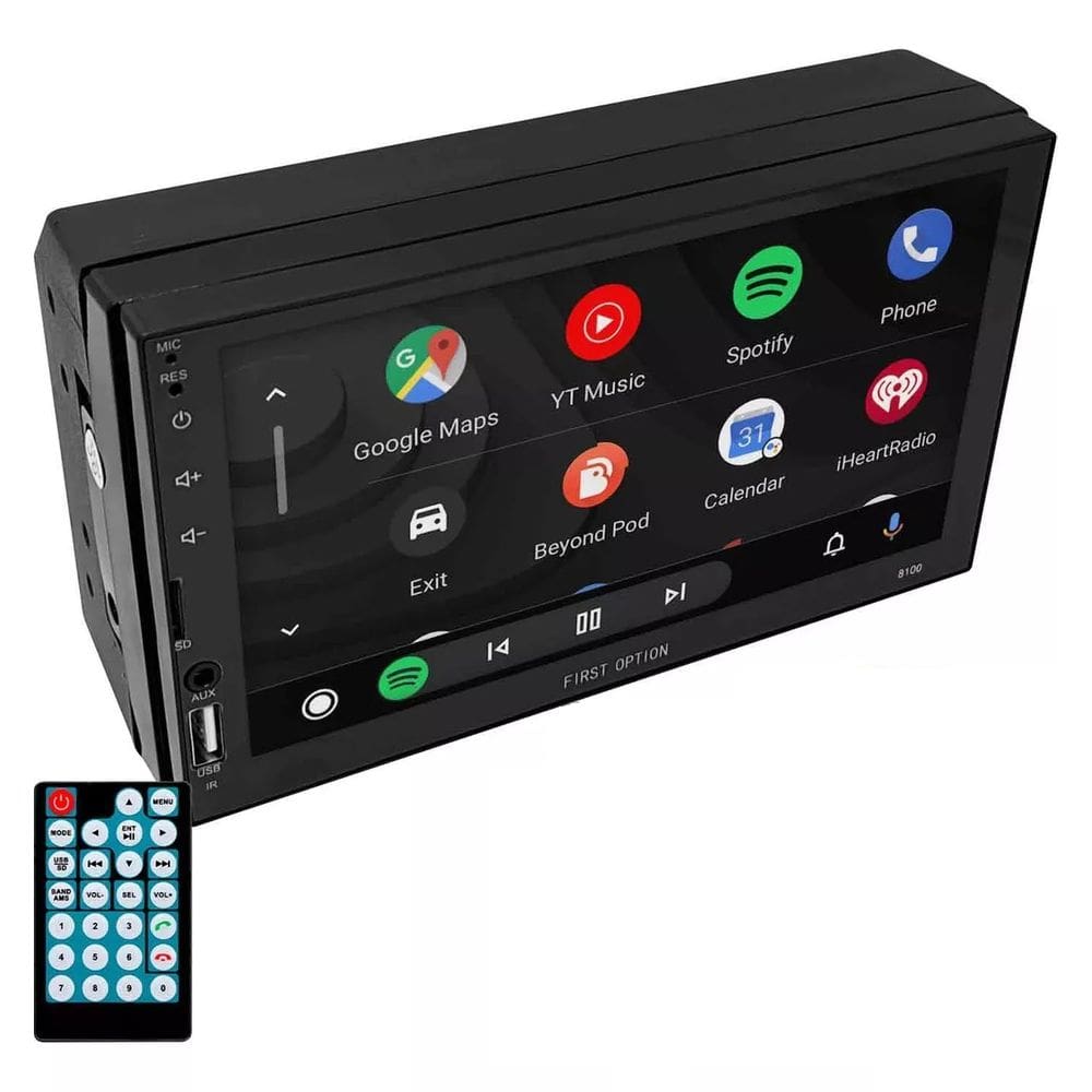 Kit Multimídia Golf 2003 / 2013 7 Pol CarPlay AndroidAuto Bt SD USB FM - FirstOption 8100
