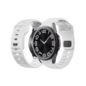 NERDCASE, Pulseira de Silicone, Compatível com Samsung Galaxy Watch 20mm, Branco