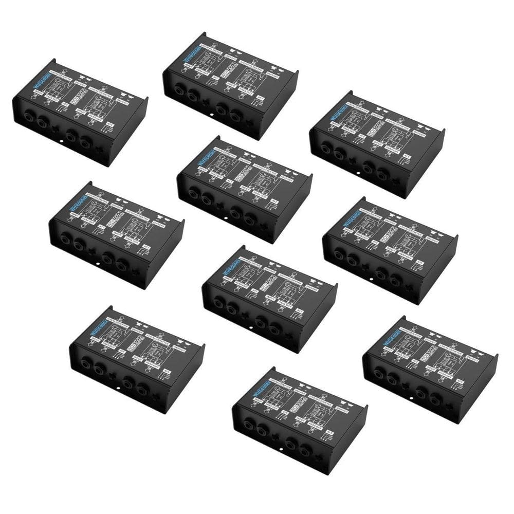 Kit 10 Direct Box Passivo Duplo Wireconex WDI 500.2 Casador de impedância