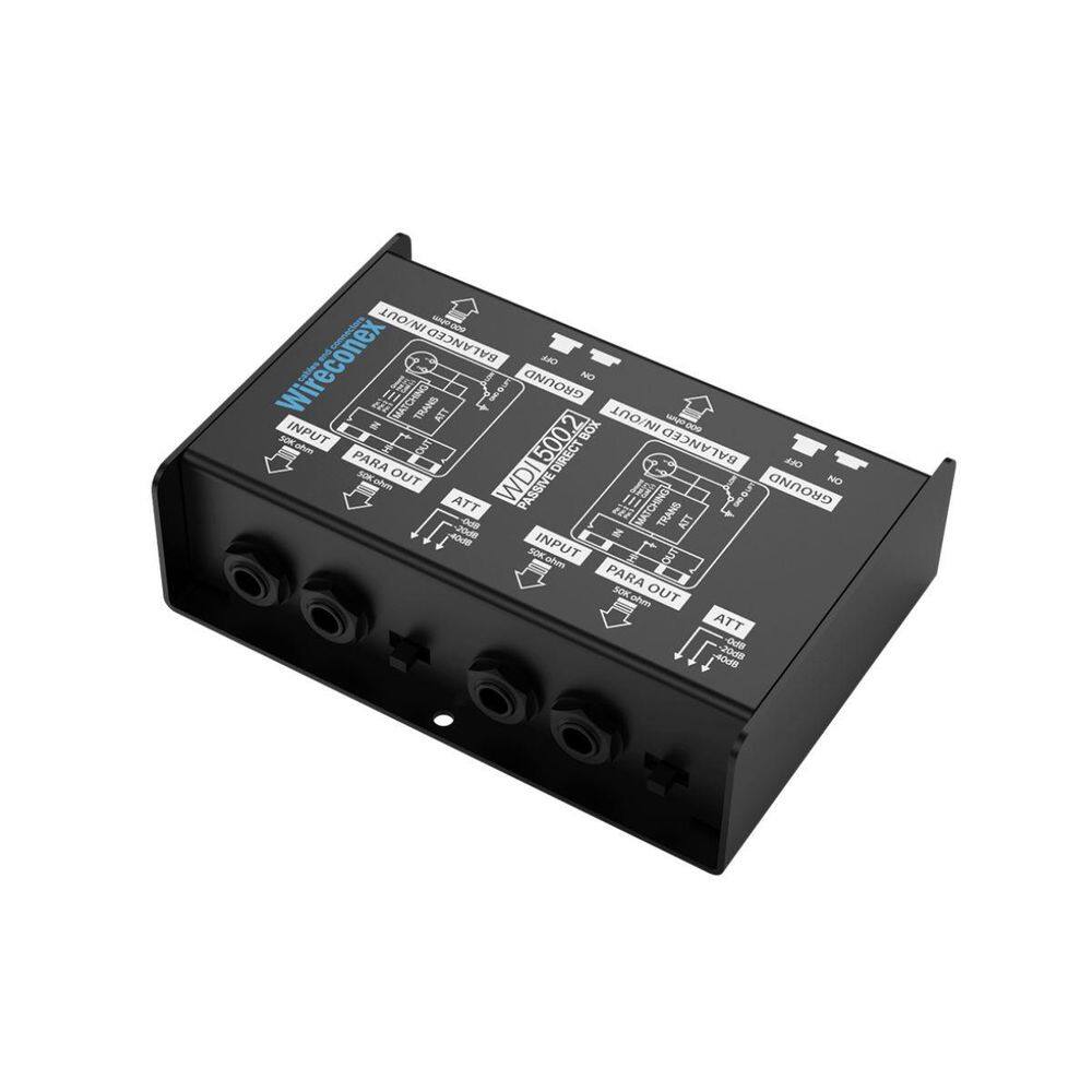 Direct Box Passivo Duplo Wireconex WDI 500.2 Casador de impedância
