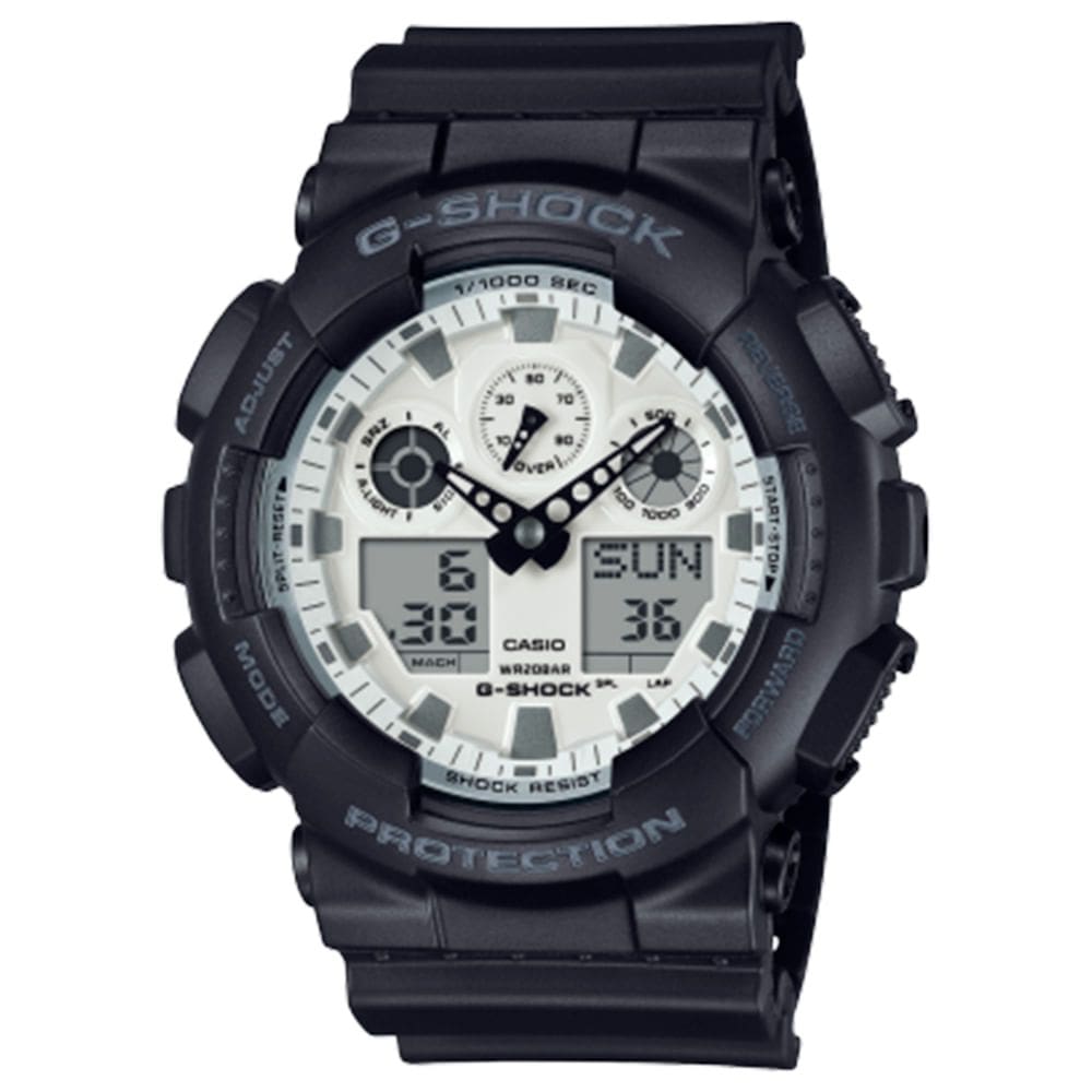 Relógio CASIO G-SHOK masculino analógico preto GA-100WD-1ADR