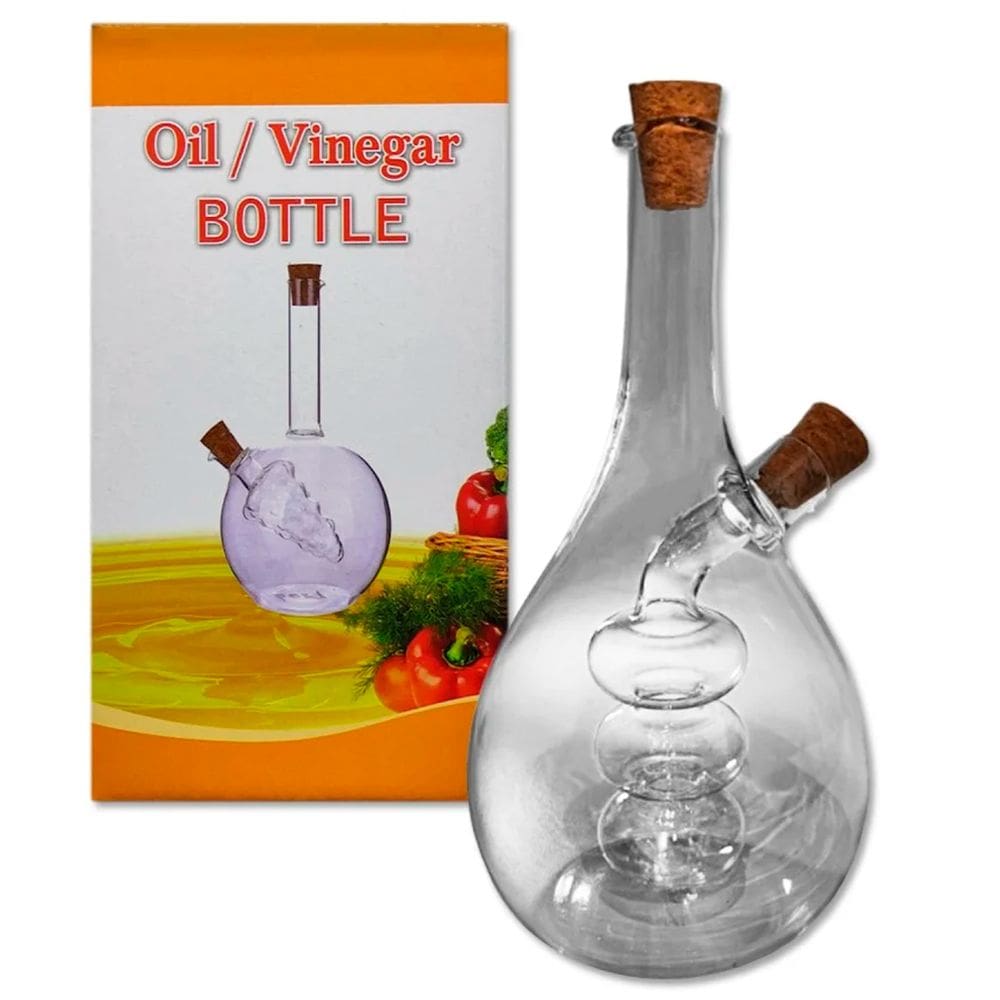 Galheteiro Azeitero e Vinagreiro de Vidro 45ML e 420ML duas Saídas Oil Bottle