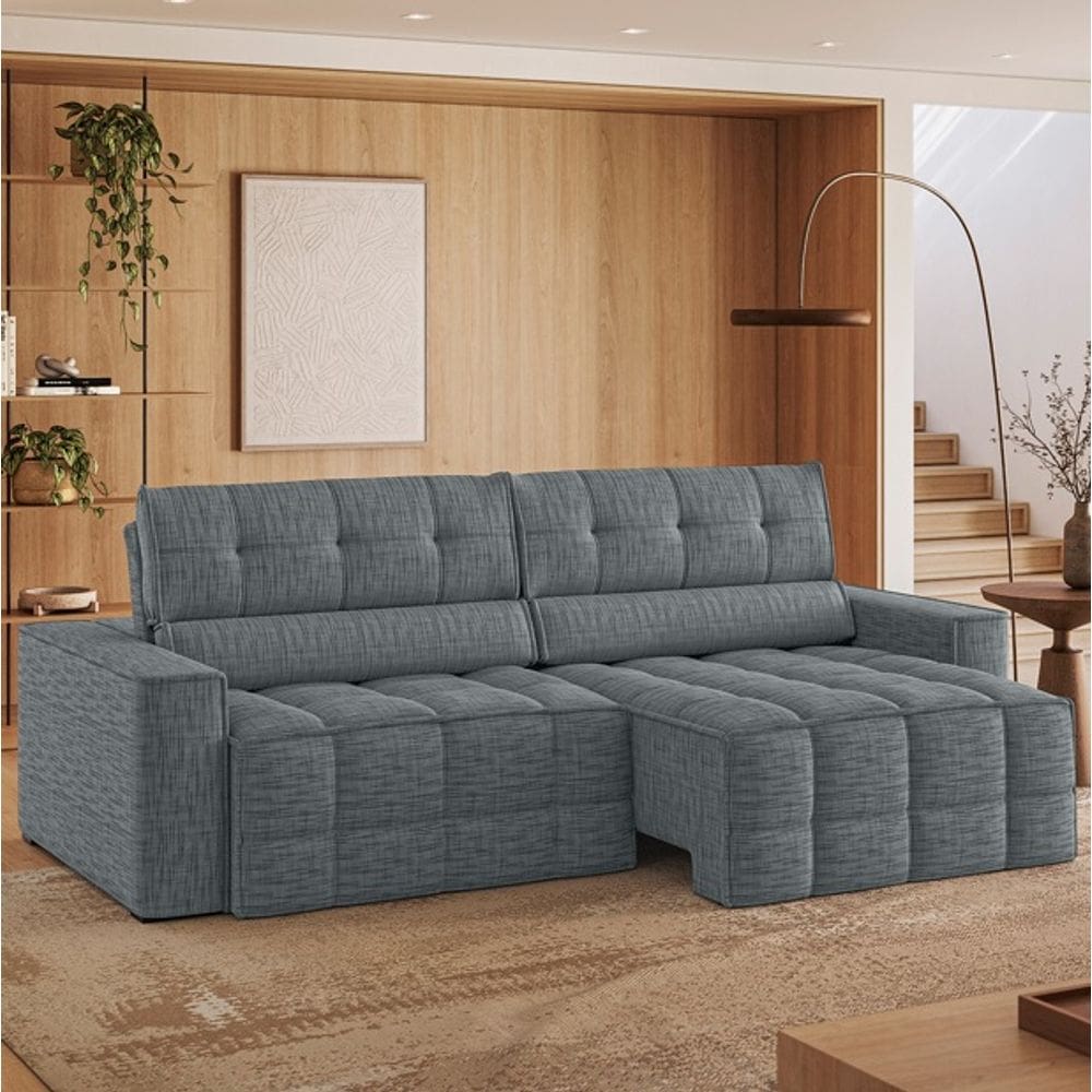 Sofá Retrátil Reclinável 2,90m Konfort CasaBlanca TC 7228