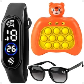 Oculos Sol Popit Eletronico Relogio Infantil Digital