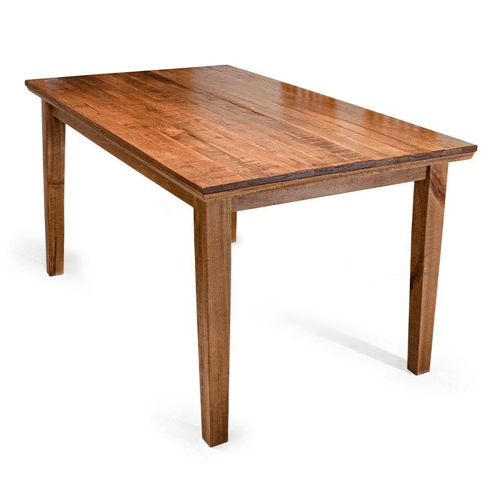 Mesa De Jantar Retangular Bh Antiga Rústica Em Madeira Maciça 1,30m - Natural - Bege