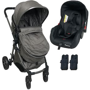 Carrinho de Bebe com Bebe Conforto Passear Baby Ares Chocolate