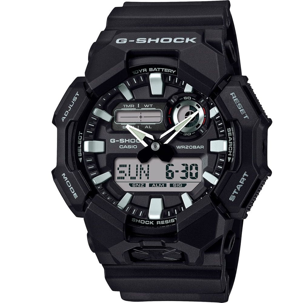 Relógio CASIO G-SHOK masculino analógico preto GA-010-1ADR