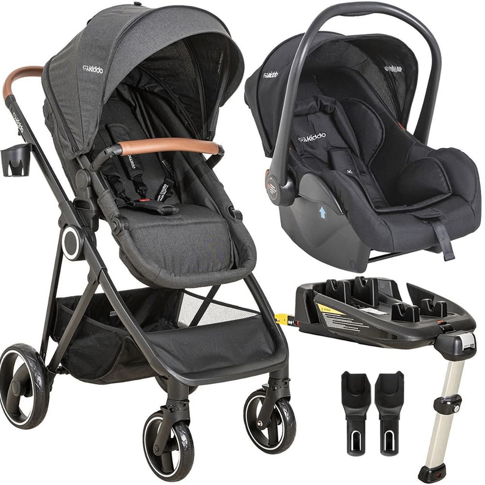 Carrinho de Bebe Bebe Conforto Base ISOFIX Kiddo Cosmos Preto