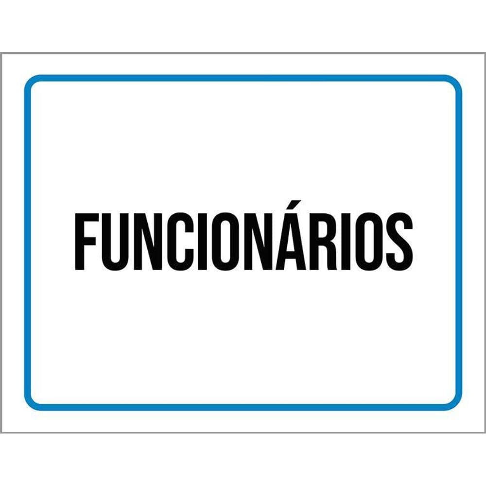Placa Ambiente Sinalização Setor Funcionários 27X35
