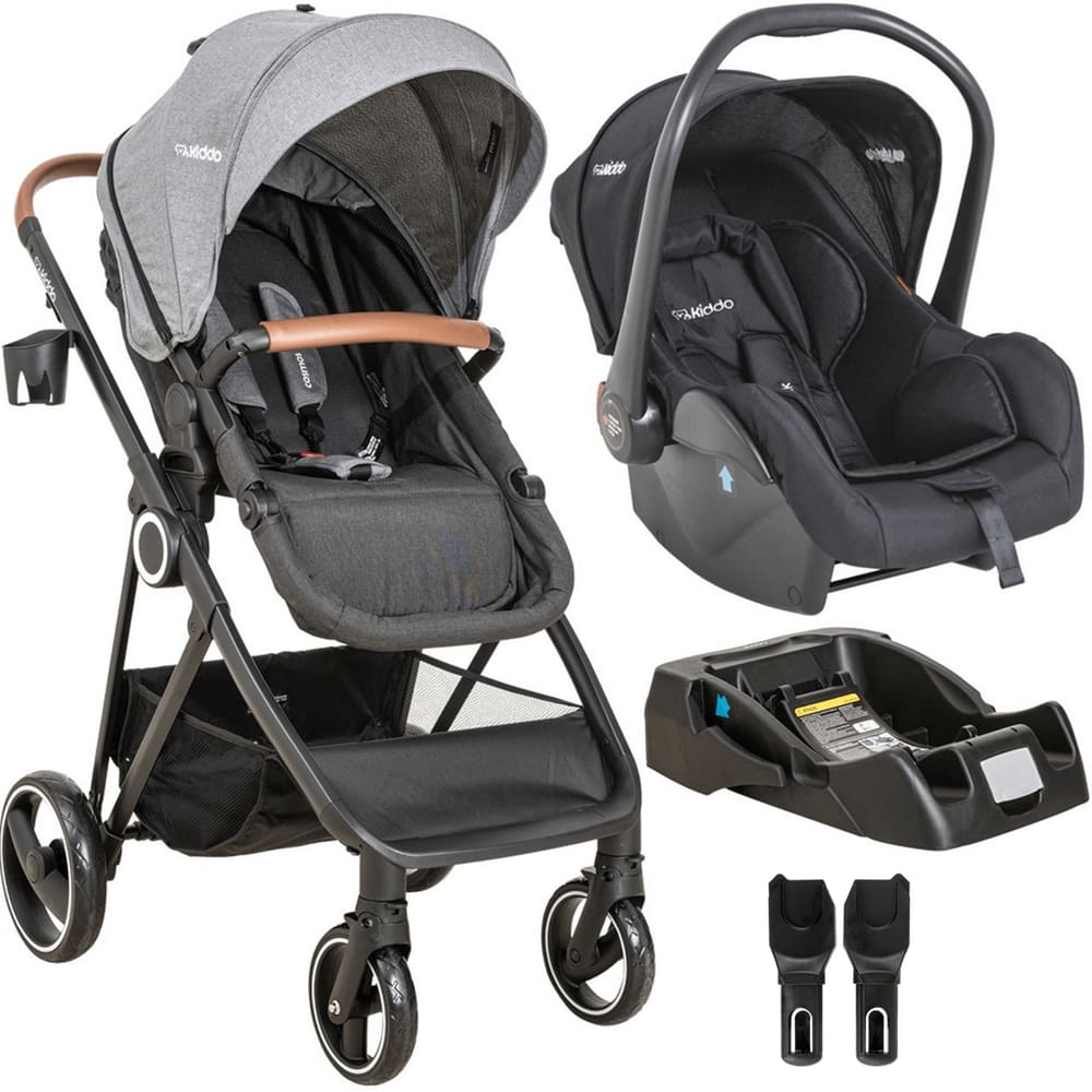 Carrinho de Bebe Moises Bebe Conforto Base Kiddo Cosmos Grafite