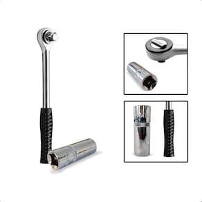 Kit Chave Catraca 1/2 + Soquete 1/2 Magnético 16Mm Saca Vela