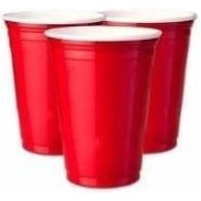 Copo Plástico Americano Shot Tequila 30Ml Vermelho-Kit 20Un