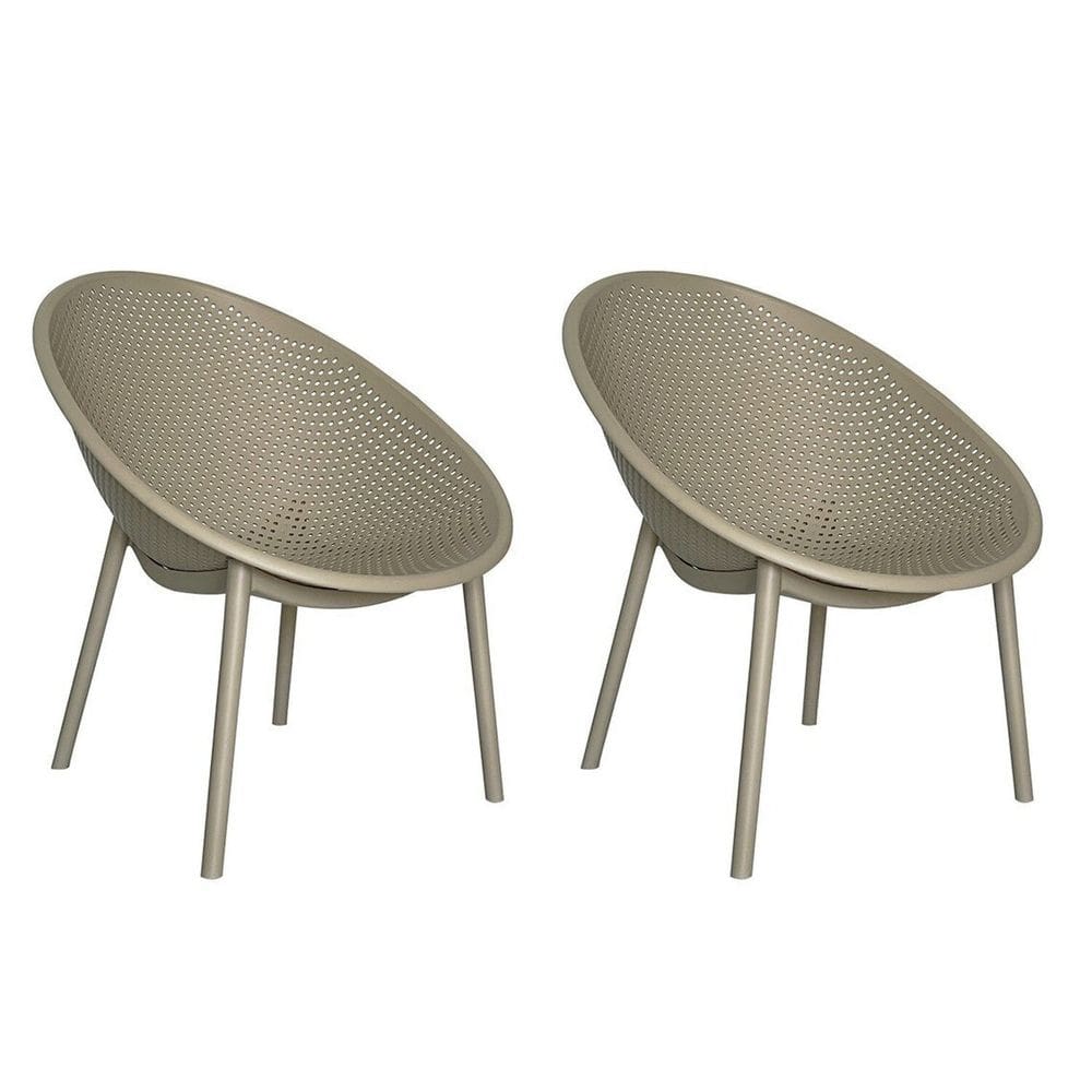 Kit com 2 Poltronas para Jardim e Área Externa Drops Cinza