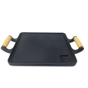 Chapa Bifeteira Ferro Fundido Fogão Churrasco Lisa 28X24 Scm