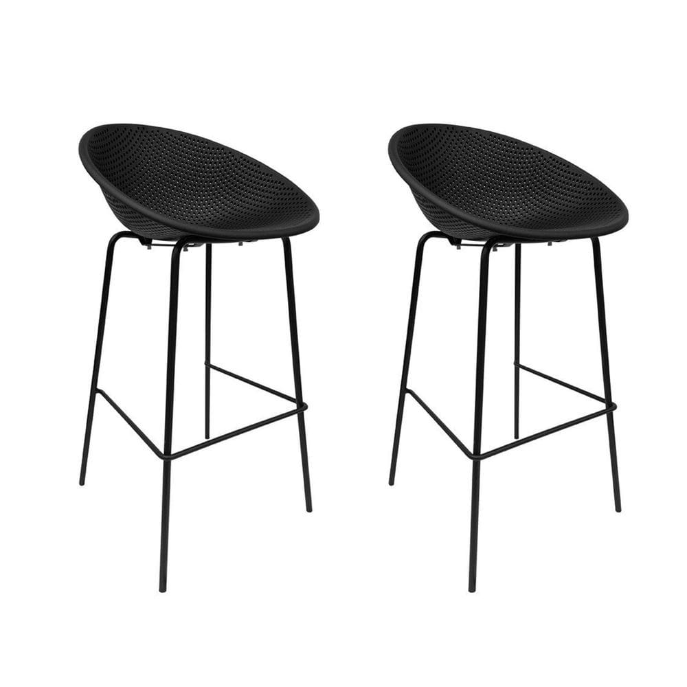 Kit com 2 Banquetas de Jardim Drops Preto